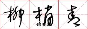 王冬龄柳梢青草书怎么写