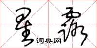 王冬龄星露草书怎么写