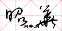 王冬龄昭华草书怎么写