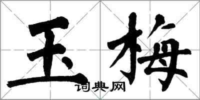 翁闿运玉梅楷书怎么写