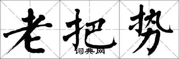 翁闿运老把势楷书怎么写