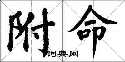 翁闿运附命楷书怎么写