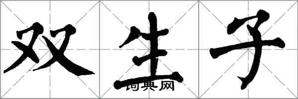 翁闿运双生子楷书怎么写