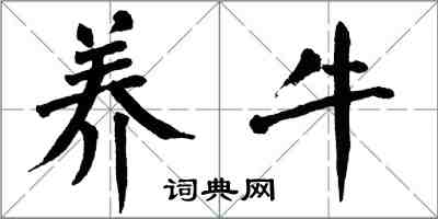 翁闿运养牛楷书怎么写