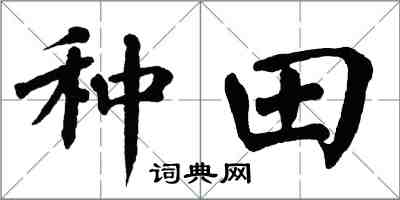 翁闿运种田楷书怎么写
