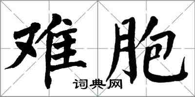 翁闿运难胞楷书怎么写