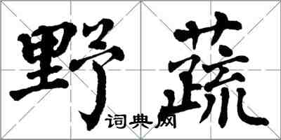 翁闿运野蔬楷书怎么写