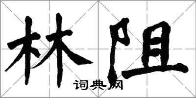 翁闿运林阻楷书怎么写