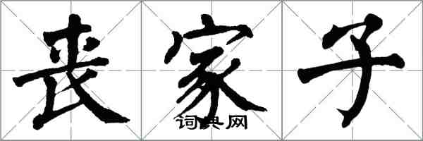 翁闿运丧家子楷书怎么写