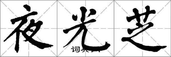 翁闿运夜光芝楷书怎么写