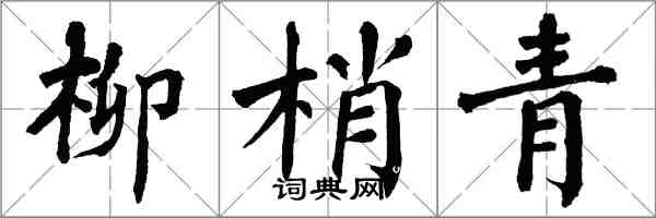 翁闿运柳梢青楷书怎么写