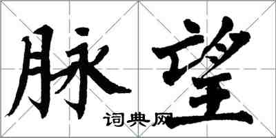 翁闿运脉望楷书怎么写