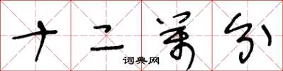 王冬龄十二万分草书怎么写