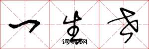 王冬龄一生世草书怎么写