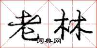 庞中华老林行书怎么写