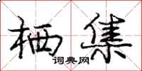 庞中华栖集行书怎么写
