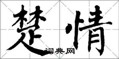 翁闿运楚情楷书怎么写