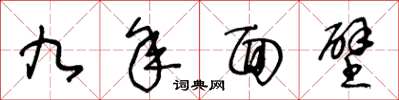 王冬龄九年面壁草书怎么写
