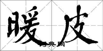 翁闿运暖皮楷书怎么写