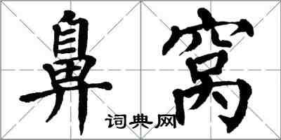 翁闿运鼻窝楷书怎么写