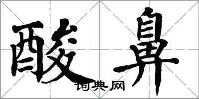 翁闿运酸鼻楷书怎么写