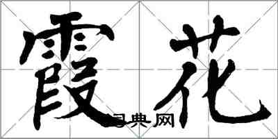 翁闿运霞花楷书怎么写