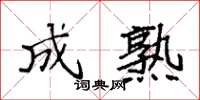 袁强成熟楷书怎么写