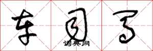 王冬龄车司马草书怎么写