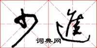 王冬龄少进草书怎么写