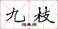 袁强九枝楷书怎么写