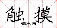 袁强触摸楷书怎么写