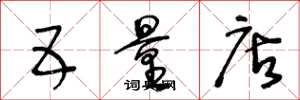 王冬龄五量店草书怎么写