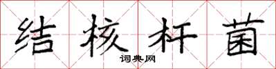 袁强结核杆菌楷书怎么写