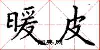 丁谦暖皮楷书怎么写