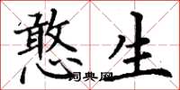 丁谦憨生楷书怎么写