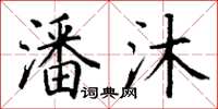 丁谦潘沐楷书怎么写
