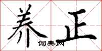 丁谦养正楷书怎么写