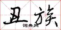 曾庆福丑族行书怎么写