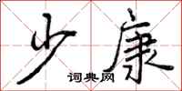 曾庆福少康行书怎么写