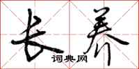 曾庆福长养行书怎么写