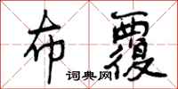 曾庆福布覆行书怎么写