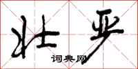 曾庆福壮严行书怎么写