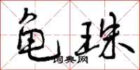 曾庆福龟珠行书怎么写
