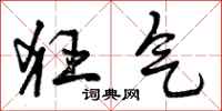曾庆福狂气行书怎么写