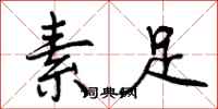 曾庆福素足行书怎么写