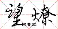 曾庆福望燎行书怎么写