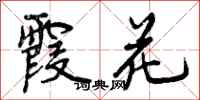 曾庆福霞花行书怎么写