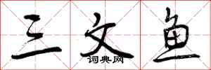 曾庆福三文鱼行书怎么写