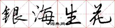曾庆福银海生花行书怎么写