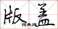 曾庆福版盖行书怎么写